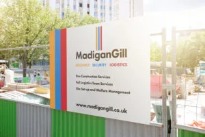 Construction Site Banner with MadiganGill Branding